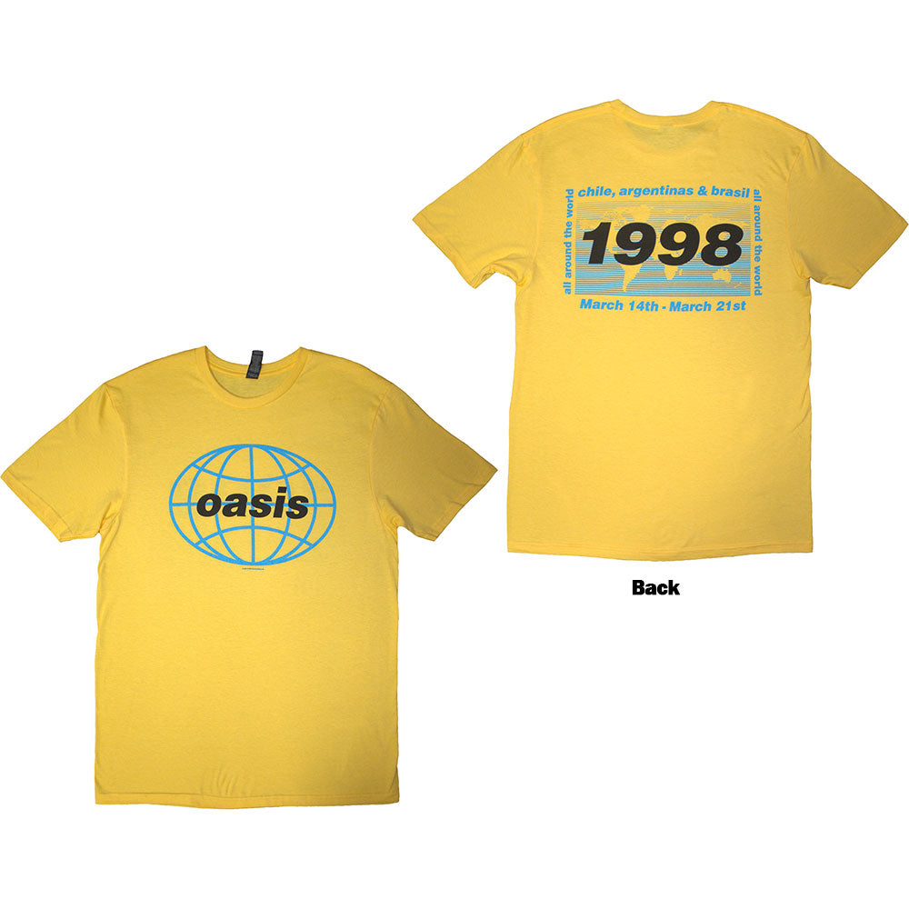 Oasis 1998 World Tour - South America Mens T Shirt