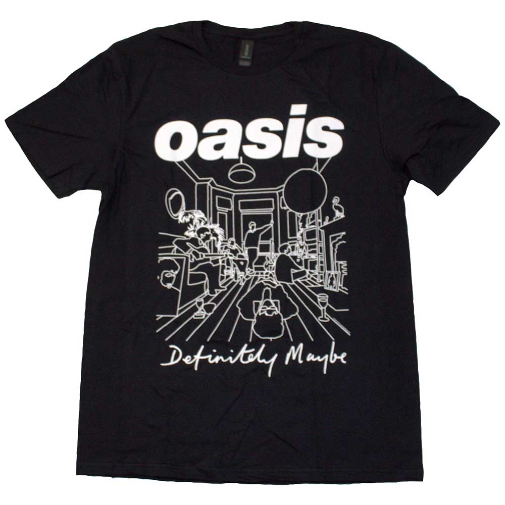 Oasis Definitely Maybe Line Drawing Mens T Shirt