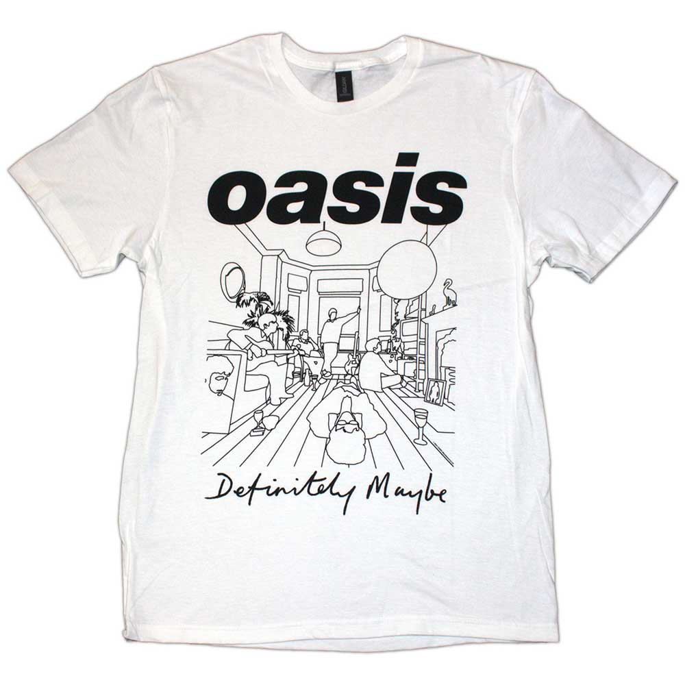 Oasis Definitely Maybe Line Drawing Mens T Shirt