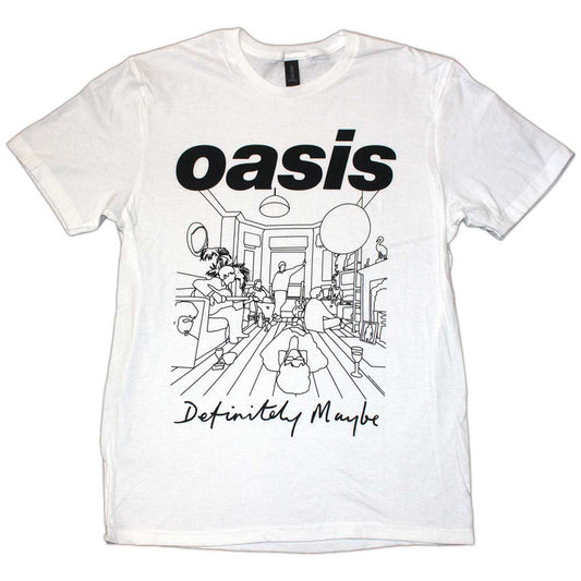 Oasis Definitely Maybe Line Drawing Mens T Shirt