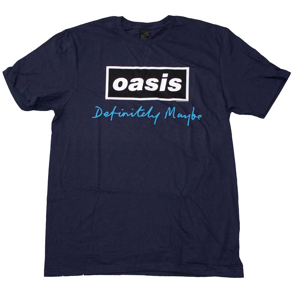 Oasis Definitely Maybe Text Logo Mens T Shirt