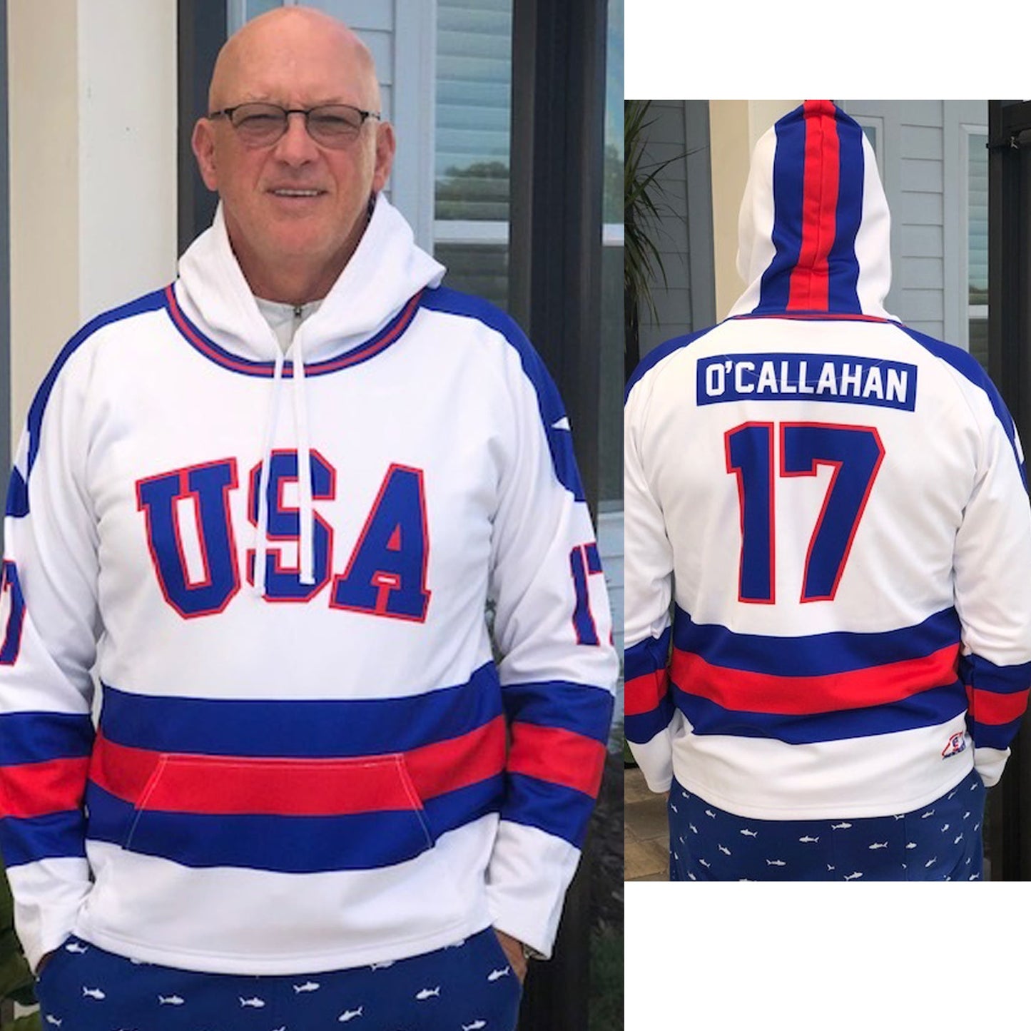 Jack O'Callahan USA Hockey Miracle on Ice 1980 Team Jersey Official White Hoodie