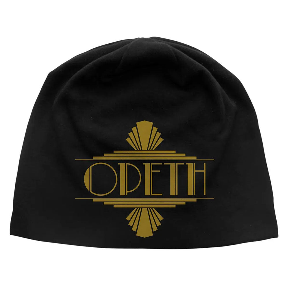 Opeth Art Deco Logo JD Print Beanie Hat Black