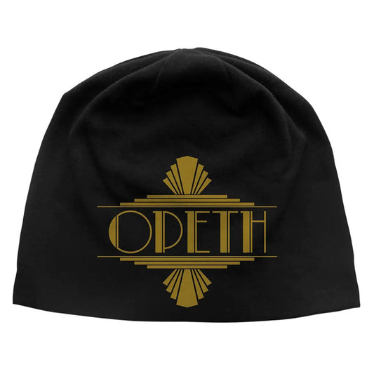 Opeth Art Deco Logo JD Print Beanie Hat Black