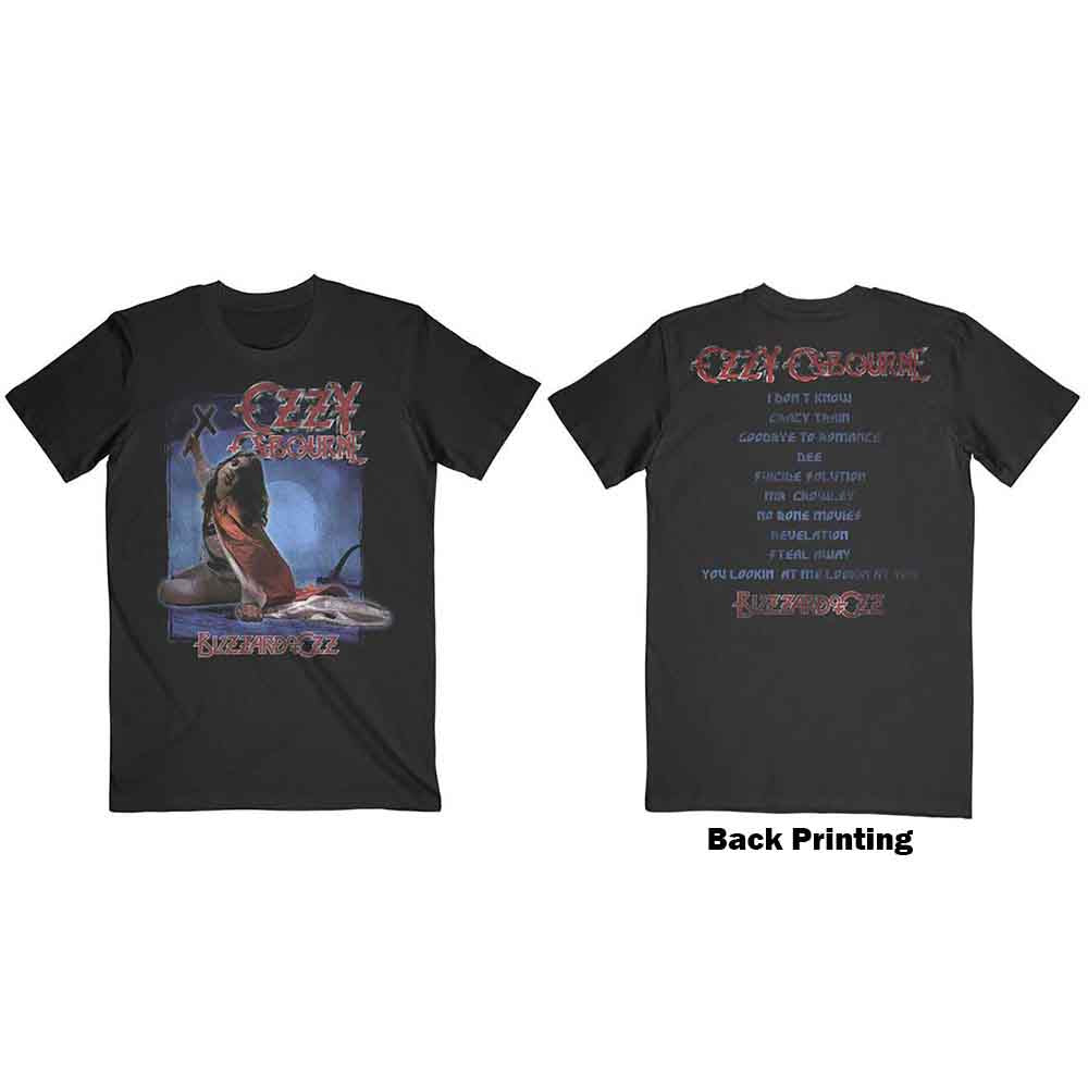 Ozzy Osbourne Blizzard of Ozz Track list Mens T Shirt