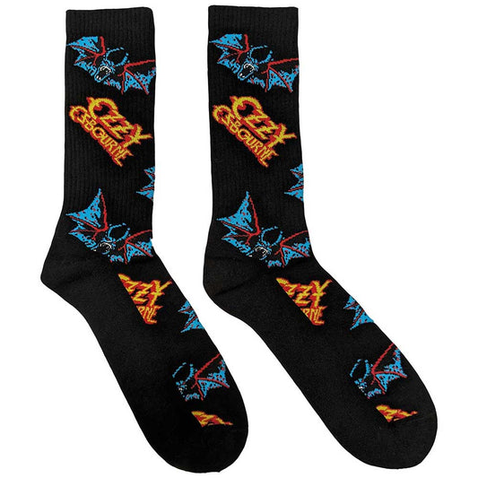 Ozzy Osbourne Logos & Bats Socks Black