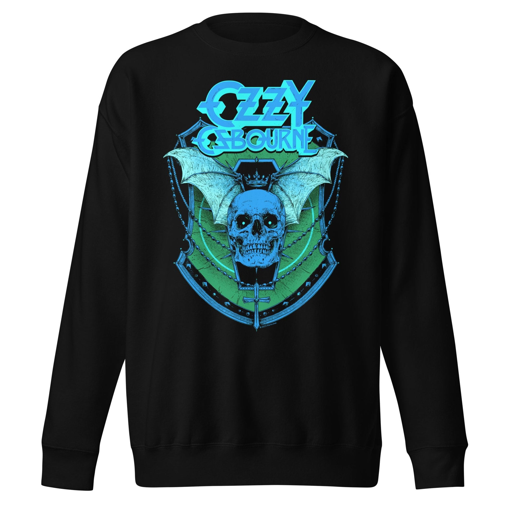 Ozzy Osbourne - Neon Blue Bat Jumbo Print Sweatshirt
