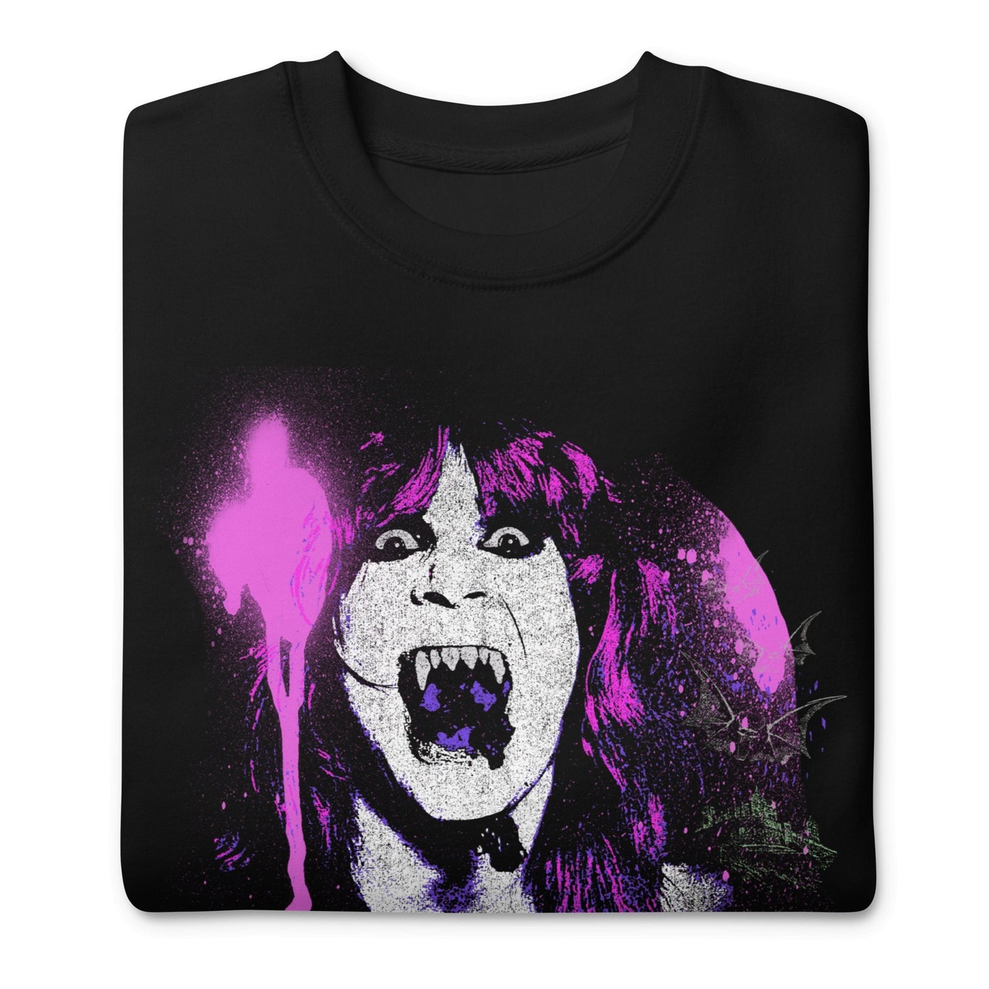 Ozzy Osbourne - Purple Screaming Jumbo Print Crewneck Sweatshirt