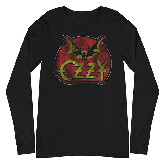 Ozzy Osbourne - Flaming Bat Long Sleeve Shirt