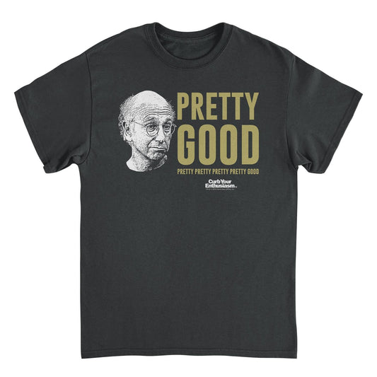 Curb Your Enthusiasm Pretty Good Larry Face Black Mens T Shirt
