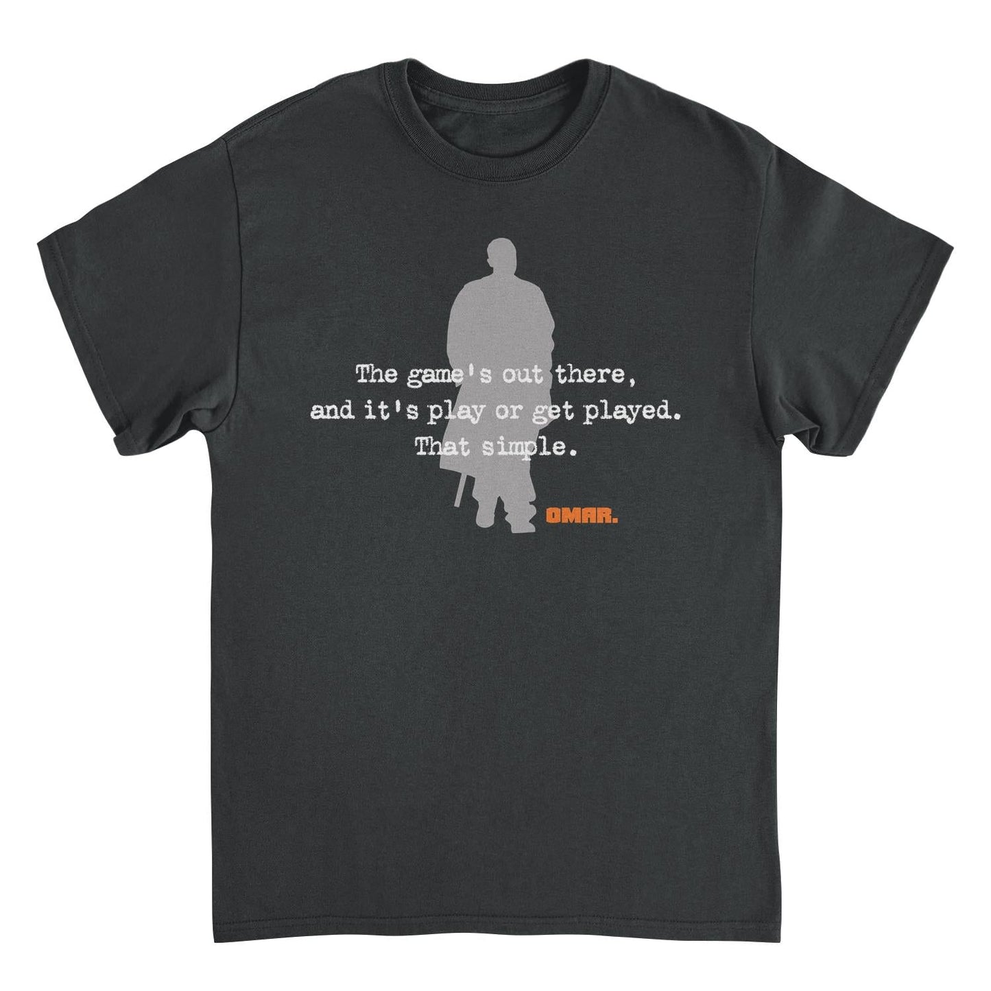 The Wire Omar Silhouette Quote Black Mens T Shirt