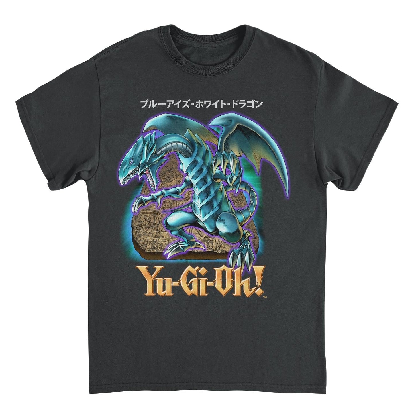 Yu-Gi-Oh Blue Eyes Dragon Black Mens T Shirt