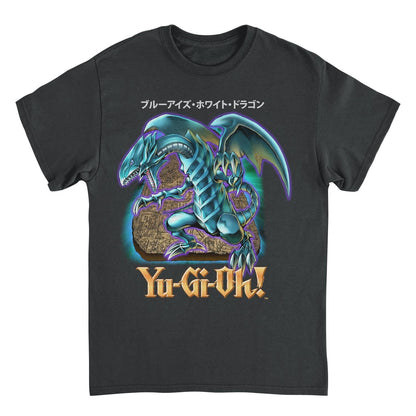 Yu-Gi-Oh Blue Eyes Dragon Black Mens T Shirt