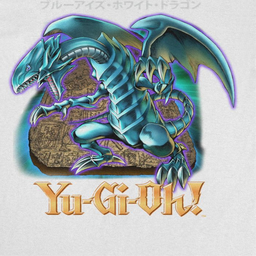 Yu-Gi-Oh Blue Eyes Dragon Mens T Shirt White