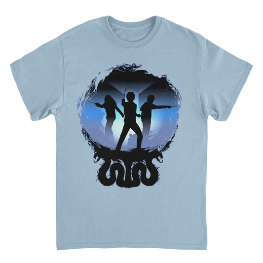 Harry Potter The Golden Trio Light Blue Mens T Shirt