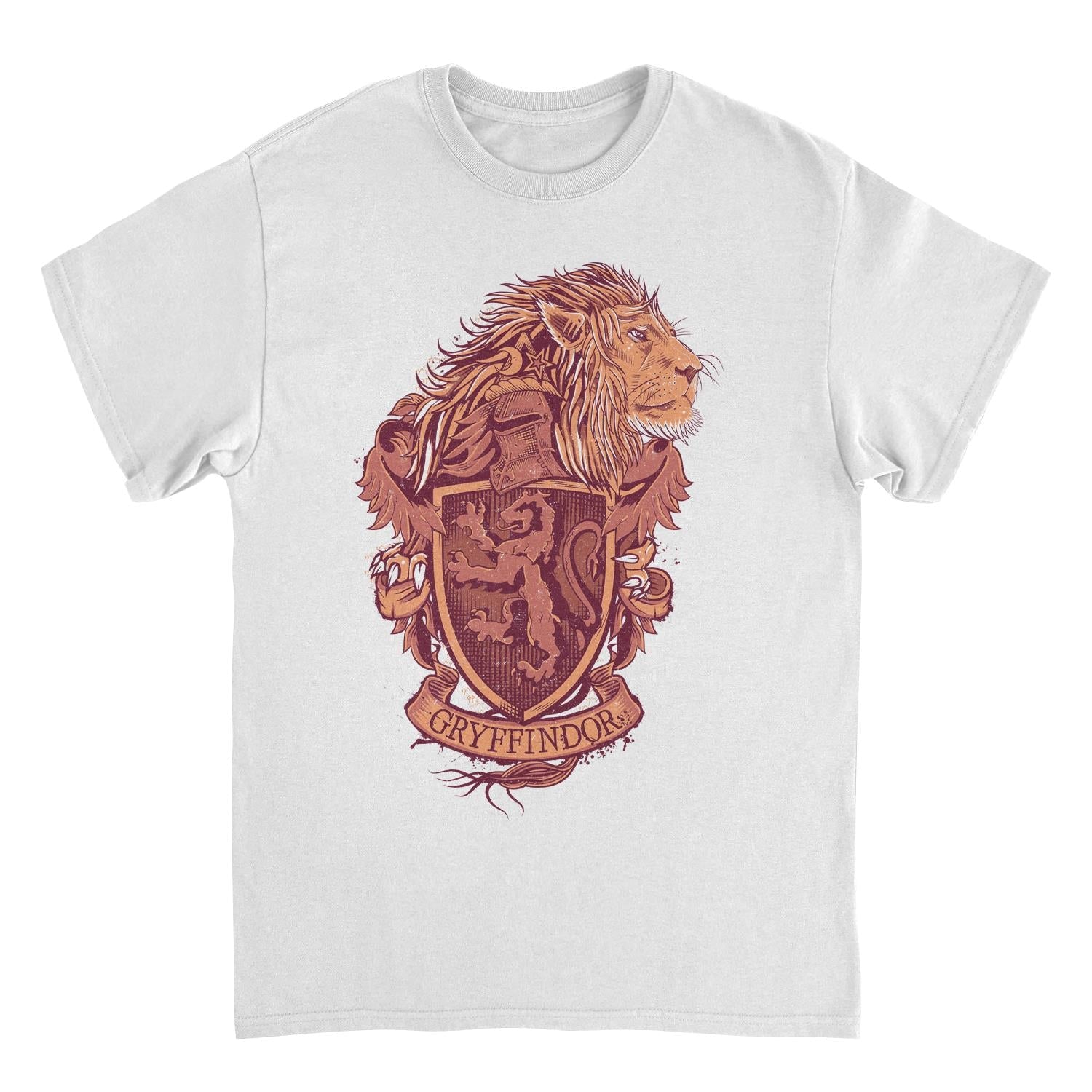 Harry Potter Gryffindor Pride Emblem White Mens T Shirt