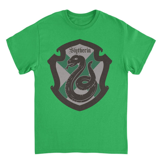 Harry Potter Minimalist Slytherin Emblem Irish Green Mens T Shirt