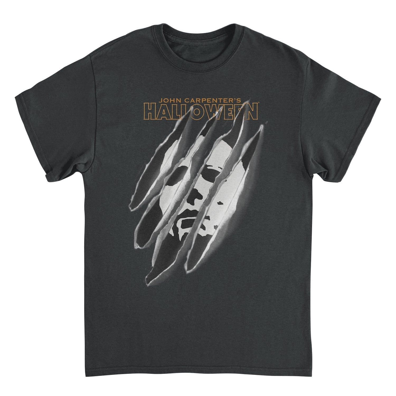 Halloween Torn Halloween Mask Black Mens T Shirt