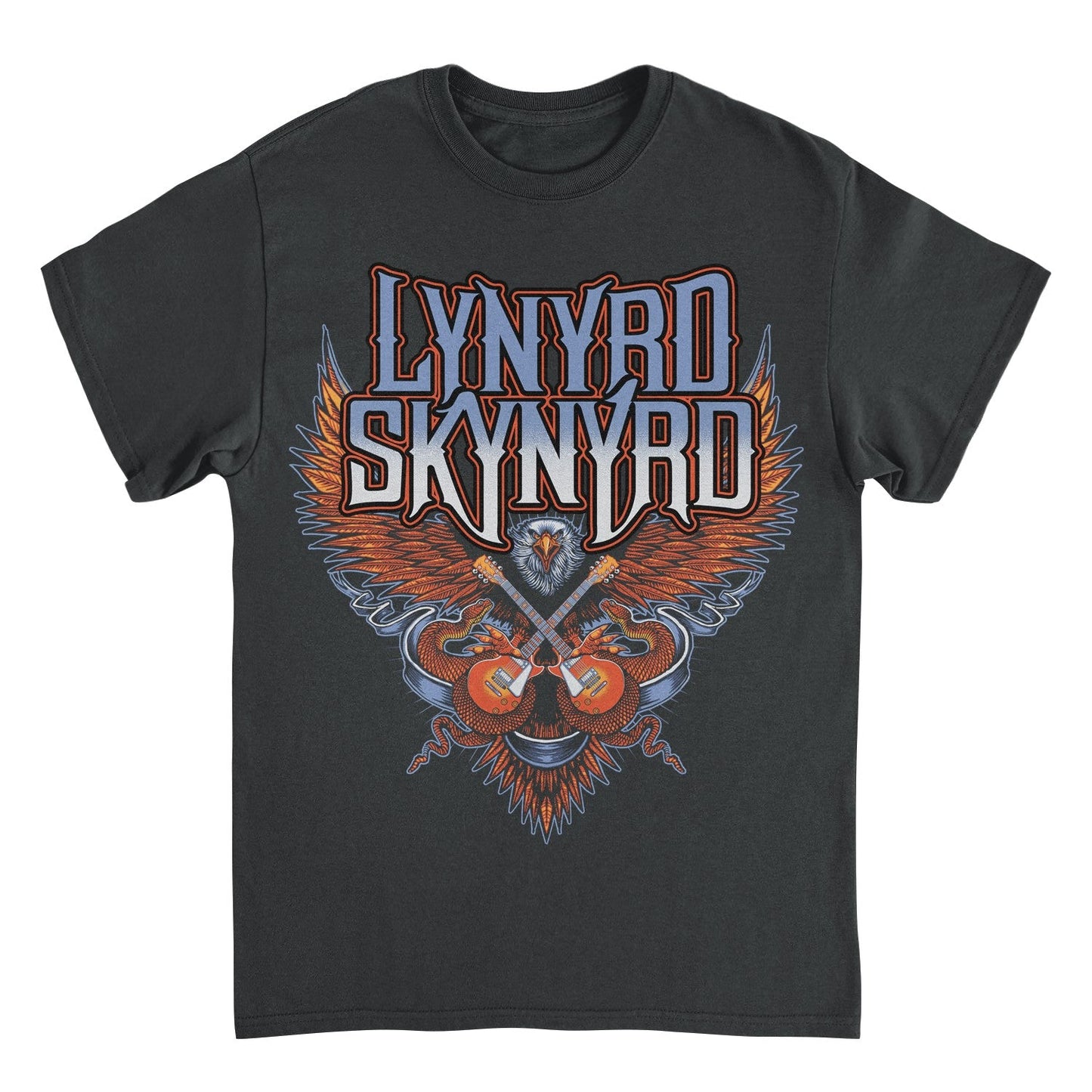Lynyrd Skynyrd Eagle Guitar Mens T Shirt Black