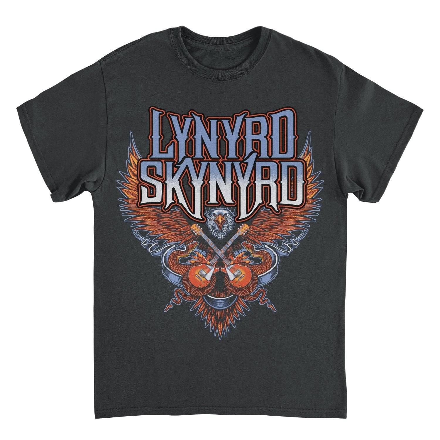 Lynyrd Skynyrd Eagle Guitar Mens T Shirt Black