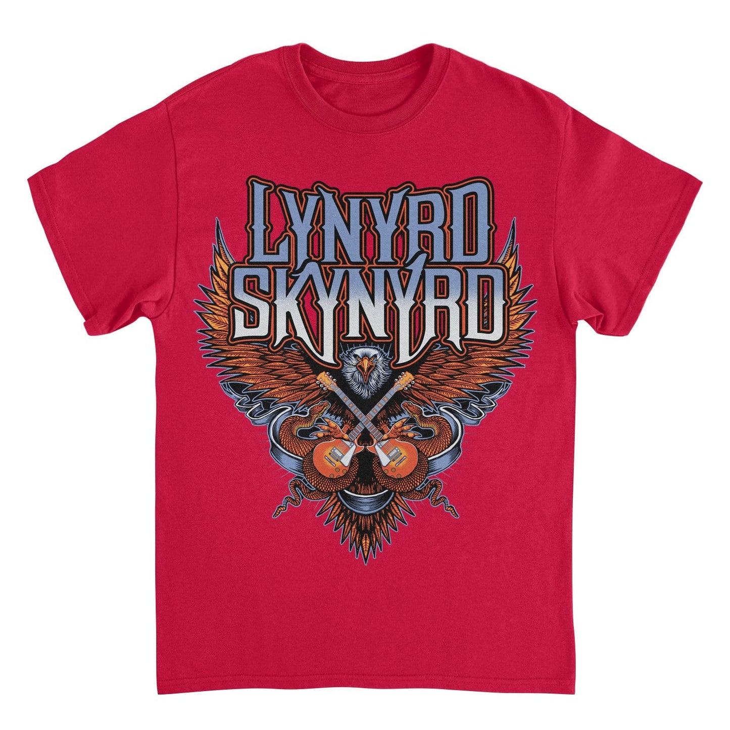 Lynyrd Skynyrd Eagle Guitar Mens T Shirt Red