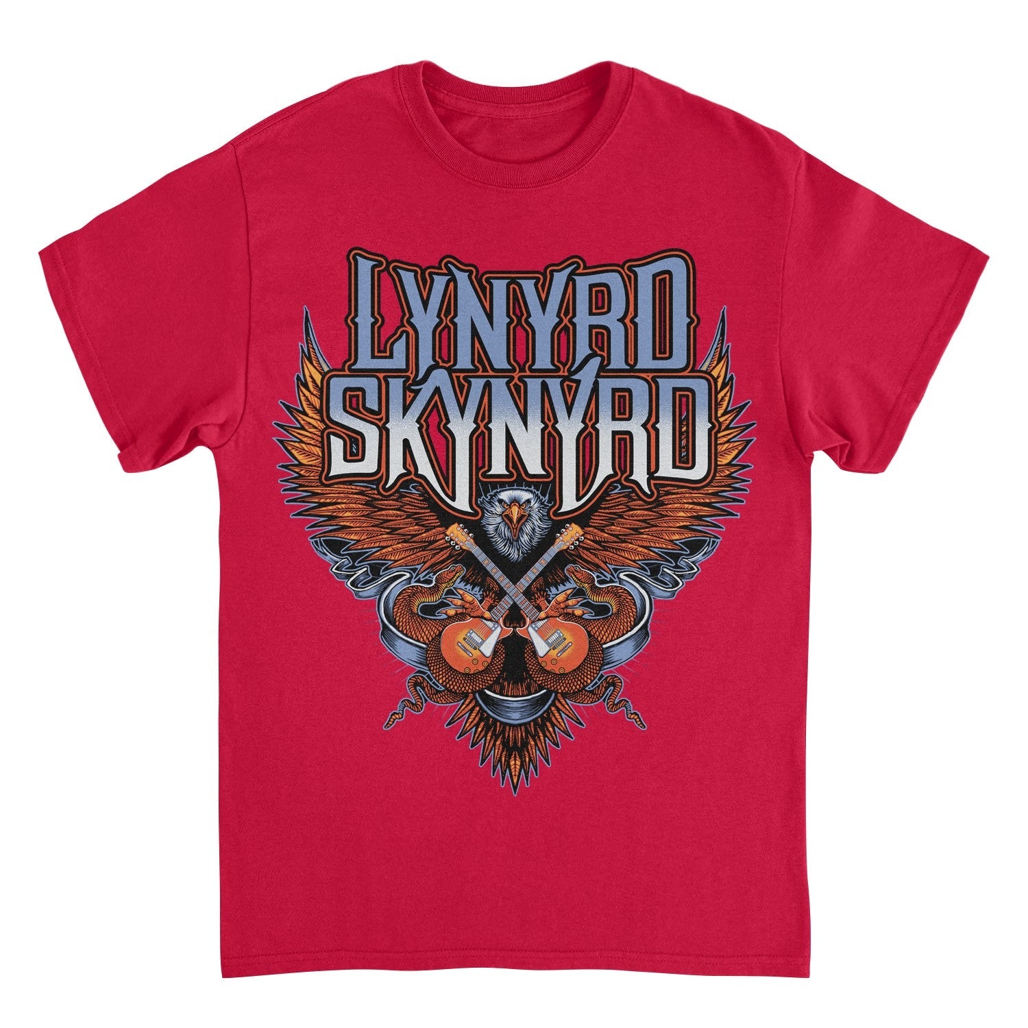 Lynyrd Skynyrd Eagle Guitar Mens T Shirt Red