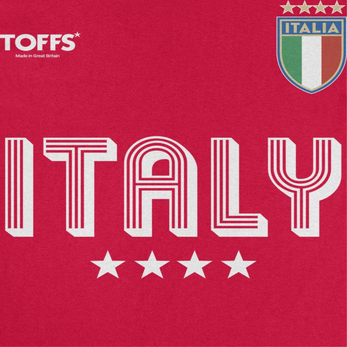 Toffs Retro Soccer Futbol Italia Mens T Shirt Red