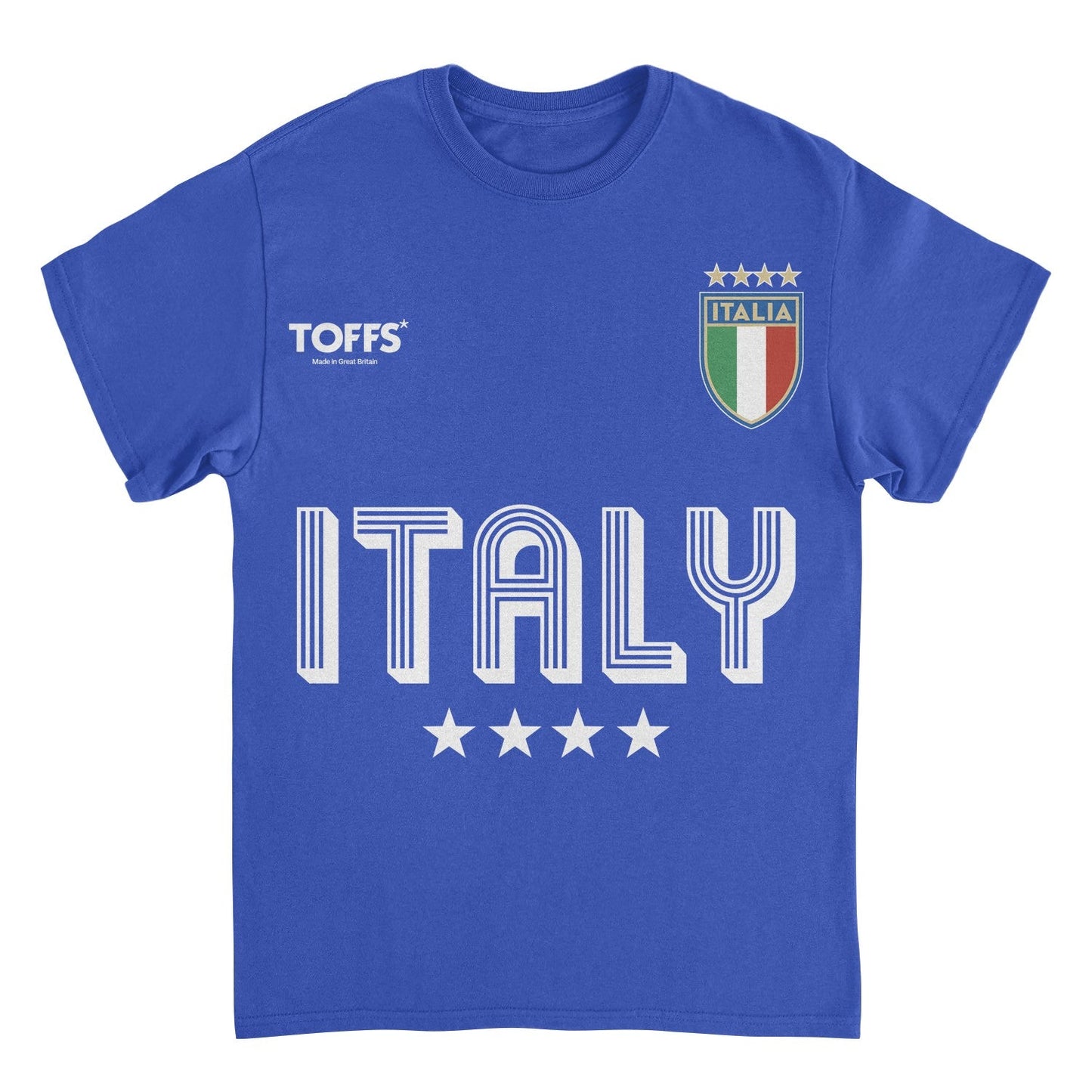 Toffs Retro Soccer Futbol Italia Mens T Shirt Royal Blue