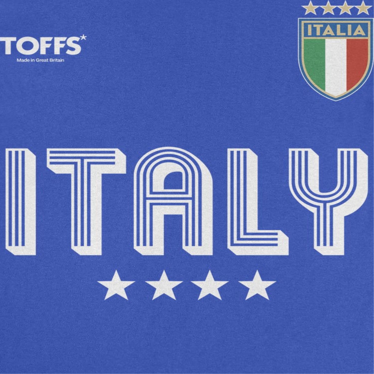 Toffs Retro Soccer Futbol Italia Mens T Shirt Royal Blue