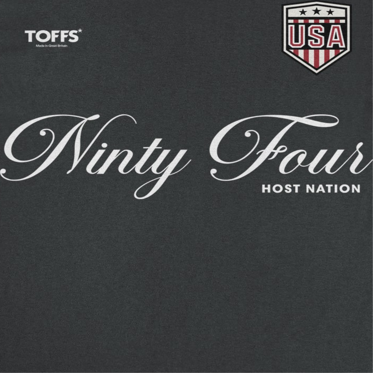 Toffs Retro Soccer Futbol Ninty Four Host Nation Mens T Shirt Black