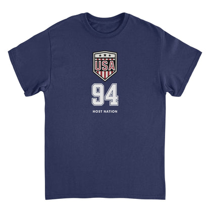Toffs Retro Soccer Futbol USA Logo Mens T Shirt Navy Blue