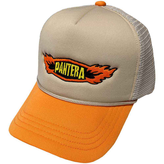 Pantera Flames Logo Hat Neutral, Orange