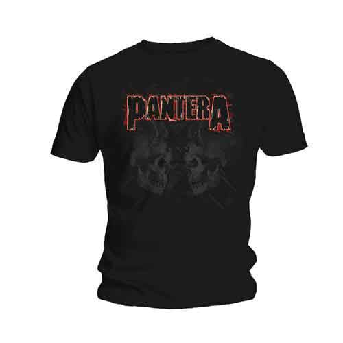 Pantera Watermarked Skulls Mens T Shirt