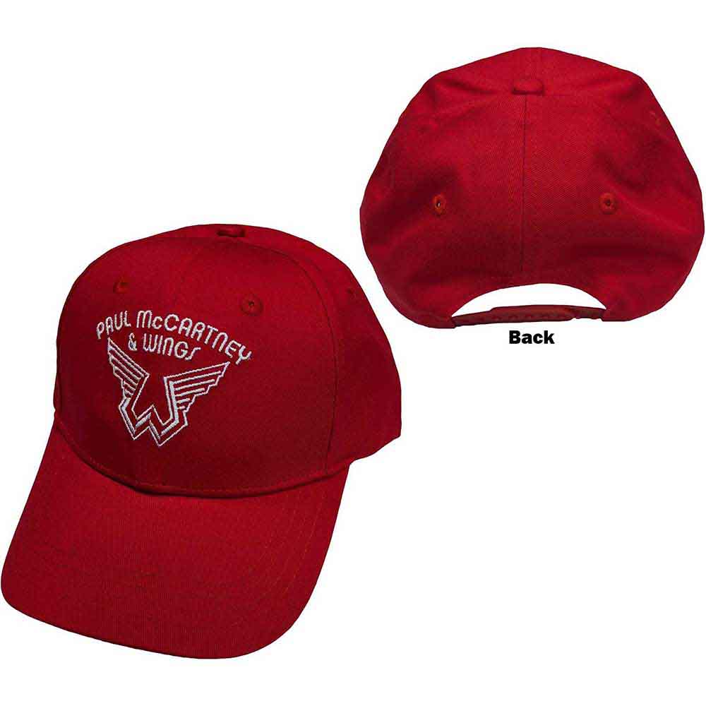 Paul McCartney Wings Logo Hat Red, Black