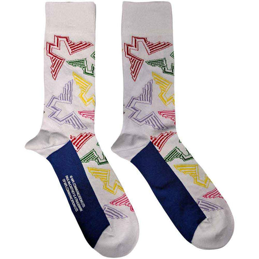 Paul McCartney Wings Logos Socks White