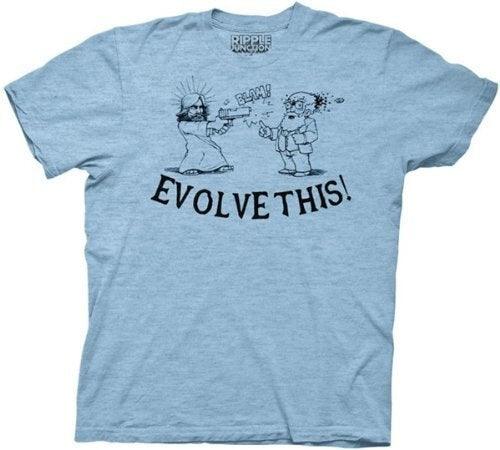 Paul Movie Evolve This! Jesus Shooting Darwin T Shirt