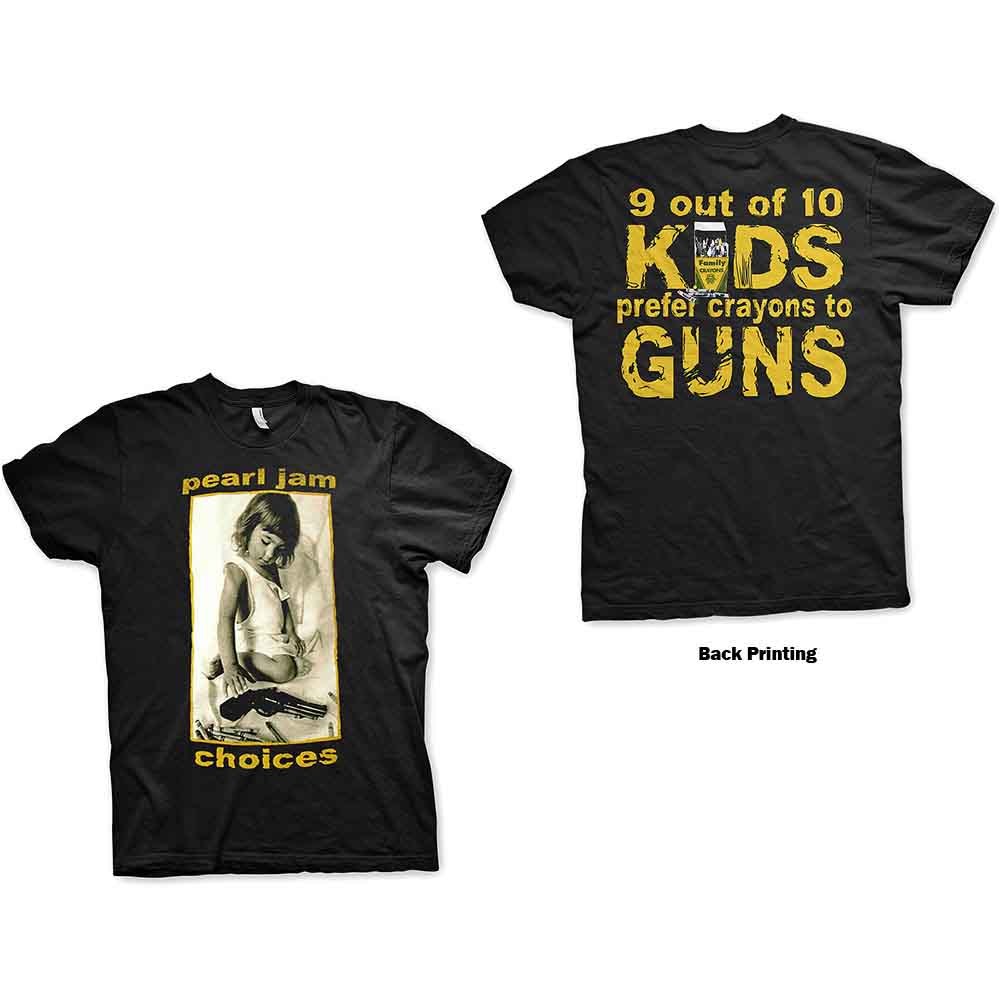 Pearl Jam Choices Mens T Shirt Black