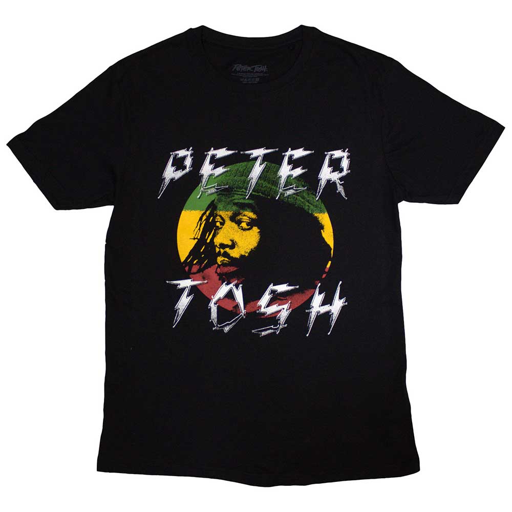 Peter Tosh Lightning Logo Mens T Shirt Black