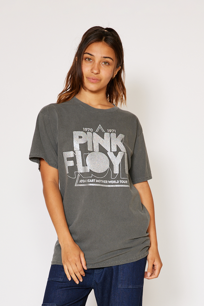 Pink Floyd World Tour Glitter Tee Womens T Shirt Vintage Black