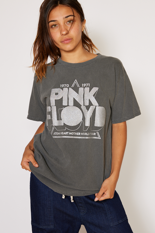 Pink Floyd World Tour Glitter Tee Womens T Shirt Vintage Black