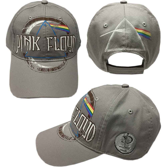 Pink Floyd Dark Side of the Moon Album Distressed Hat Grey