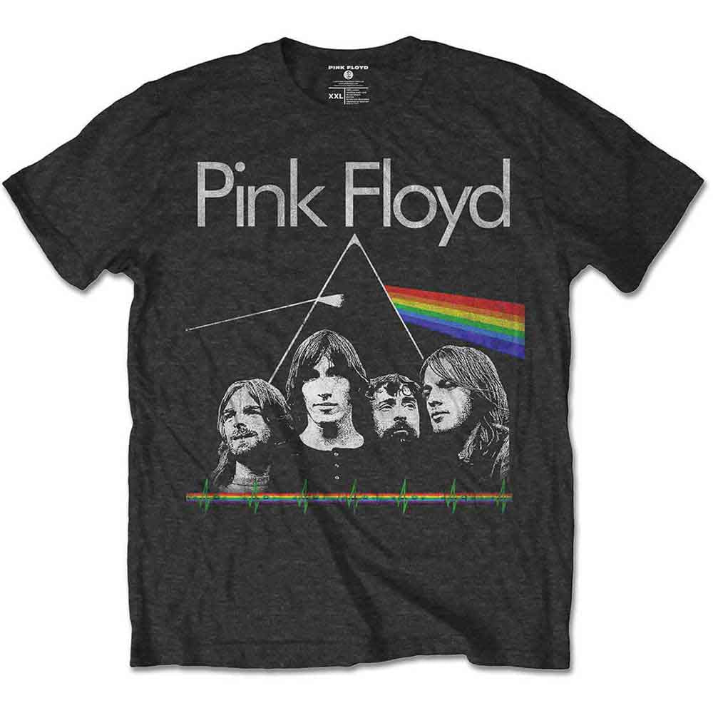Pink Floyd Dark Side of the Moon Band & Pulse Mens T Shirt