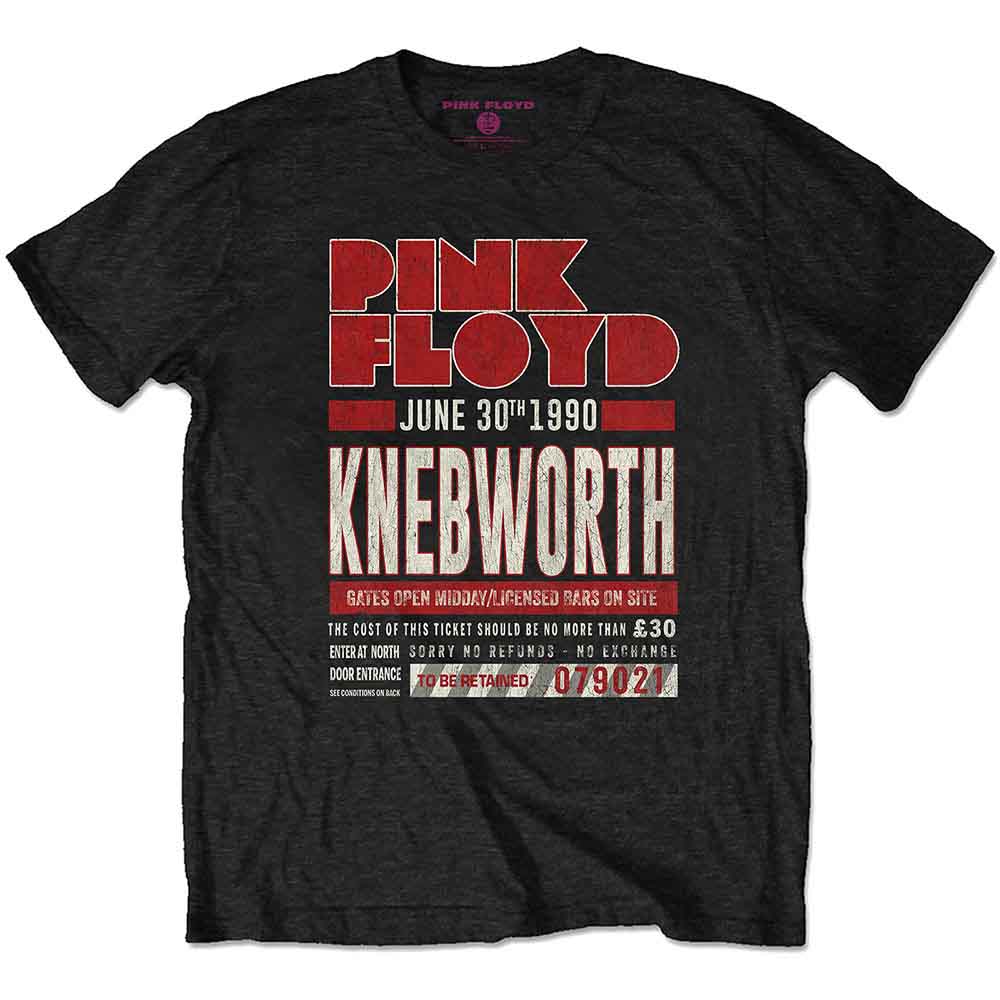 Pink Floyd Knebworth '90 Red Mens T Shirt