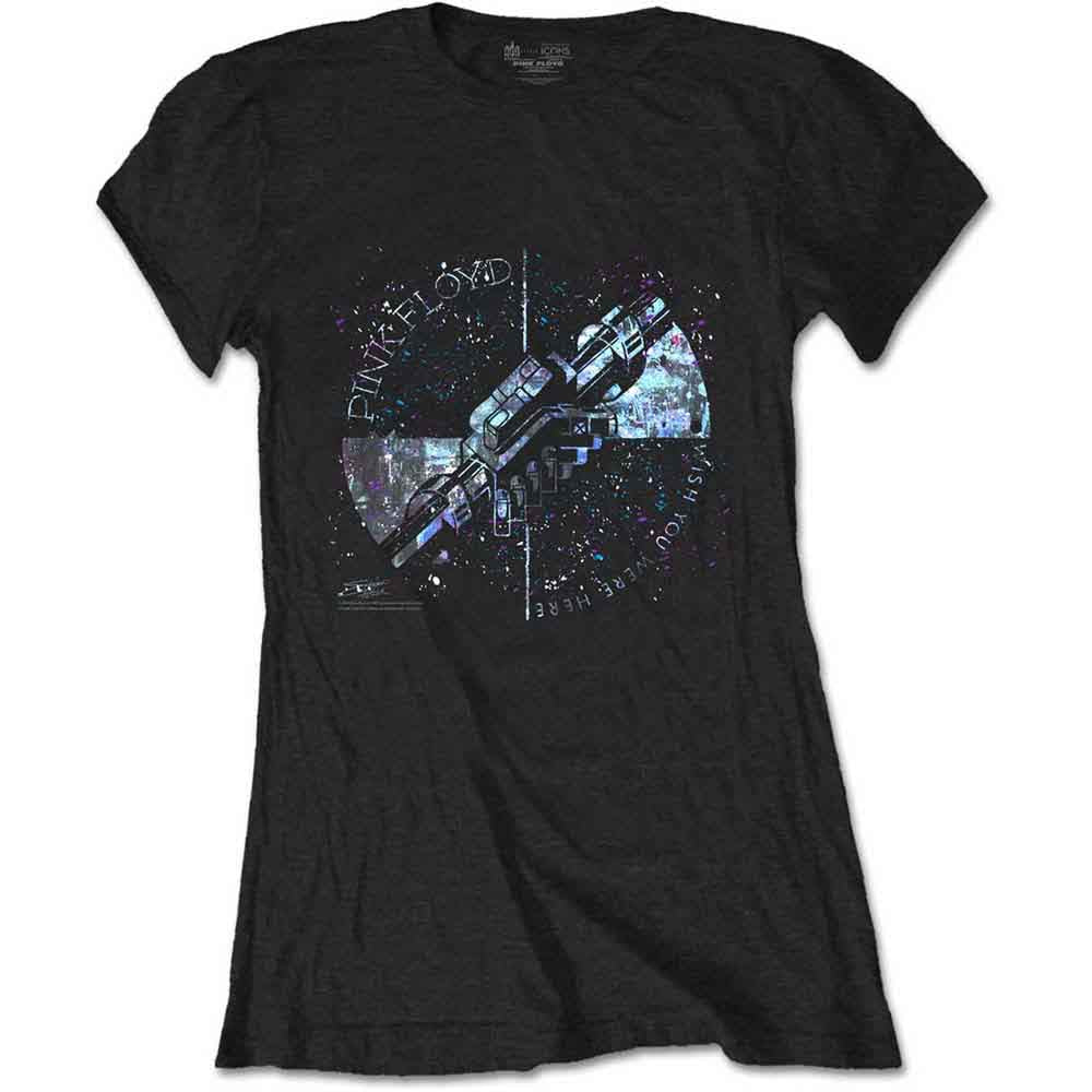 Pink Floyd Machine Greeting Blue Womens T Shirt