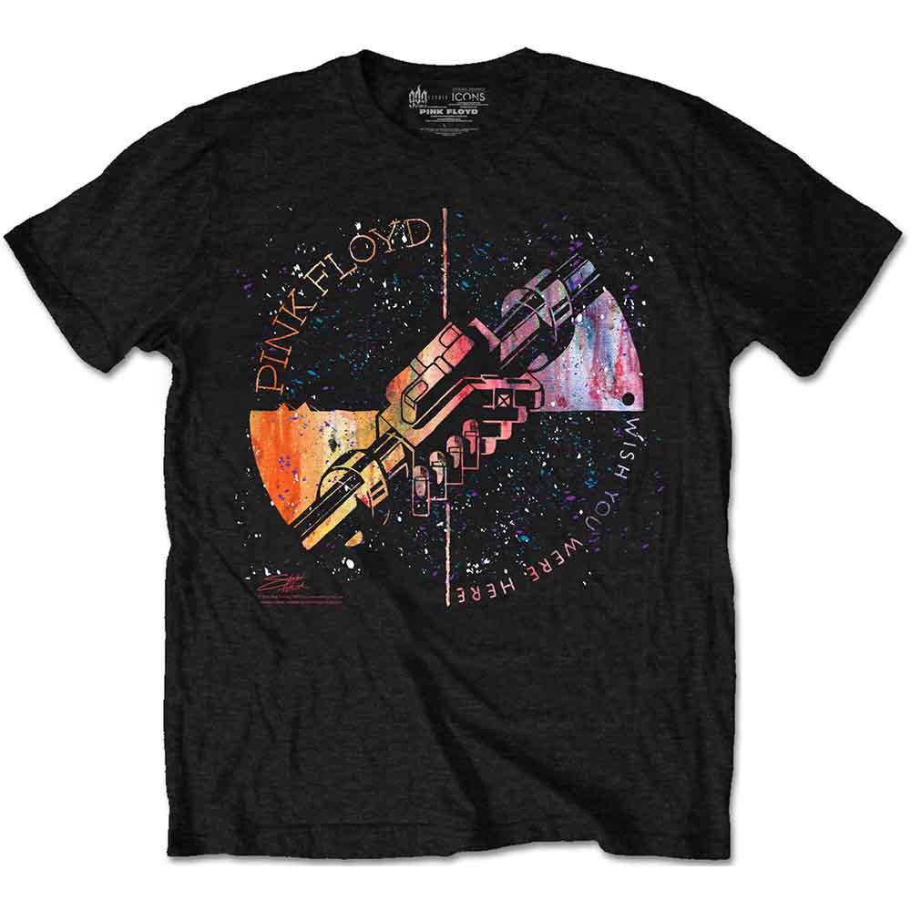 Pink Floyd Machine Greeting Orange Mens T Shirt