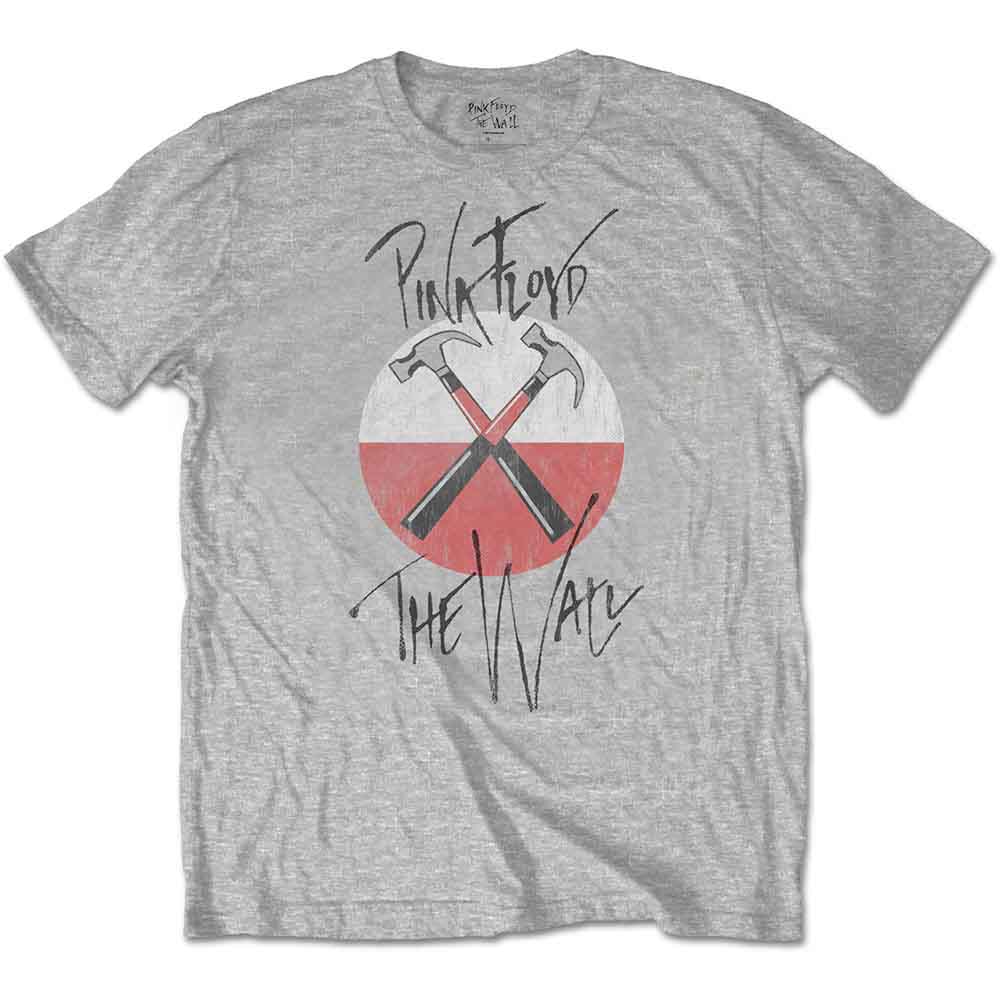 Pink Floyd The Wall Faded Hammers Logo Mens T Shirt
