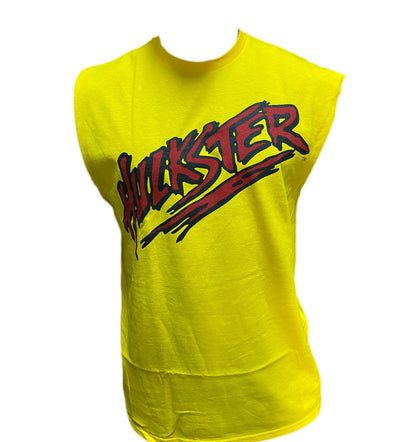 Hulk Hogan Hulkster Cut Off Tank Top Sleeveless T Shirt Yellow