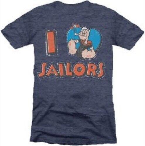 Popeye the Sailorman I Love Heart Sailors T Shirt