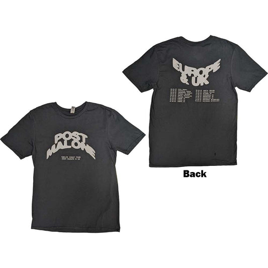 Post Malone Curved Logo 2023 Tour Dates Mens T Shirt