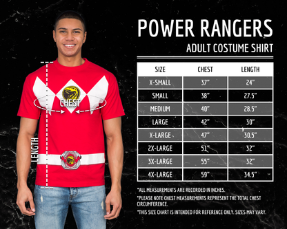 Power Rangers Costume Adult T Shirt